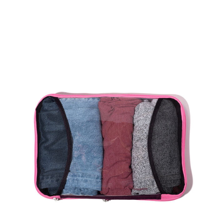 Baggallini Travel Accessories Mulberry Color Block Baggallini 2 Medium / 1 Large Compression Cubes - Mulberry Color Block