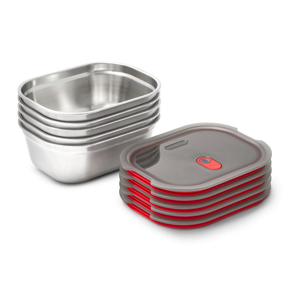 Black + Blum Travel Accessories Grey/Red Black + Blum Steel Food Box - Small