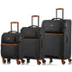 Champs Luggage Black Champs Classic II Expandable 3-Piece Luggage Set
