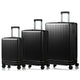 Champs Luggage Black Champs Fresh II Expandable 3-Piece Luggage Set