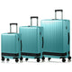 Champs Luggage Green Champs Fresh II Expandable 3-Piece Luggage Set