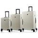 Champs Luggage Ivory/Black Champs Vintage Muse Expandable 3-Piece Luggage Set