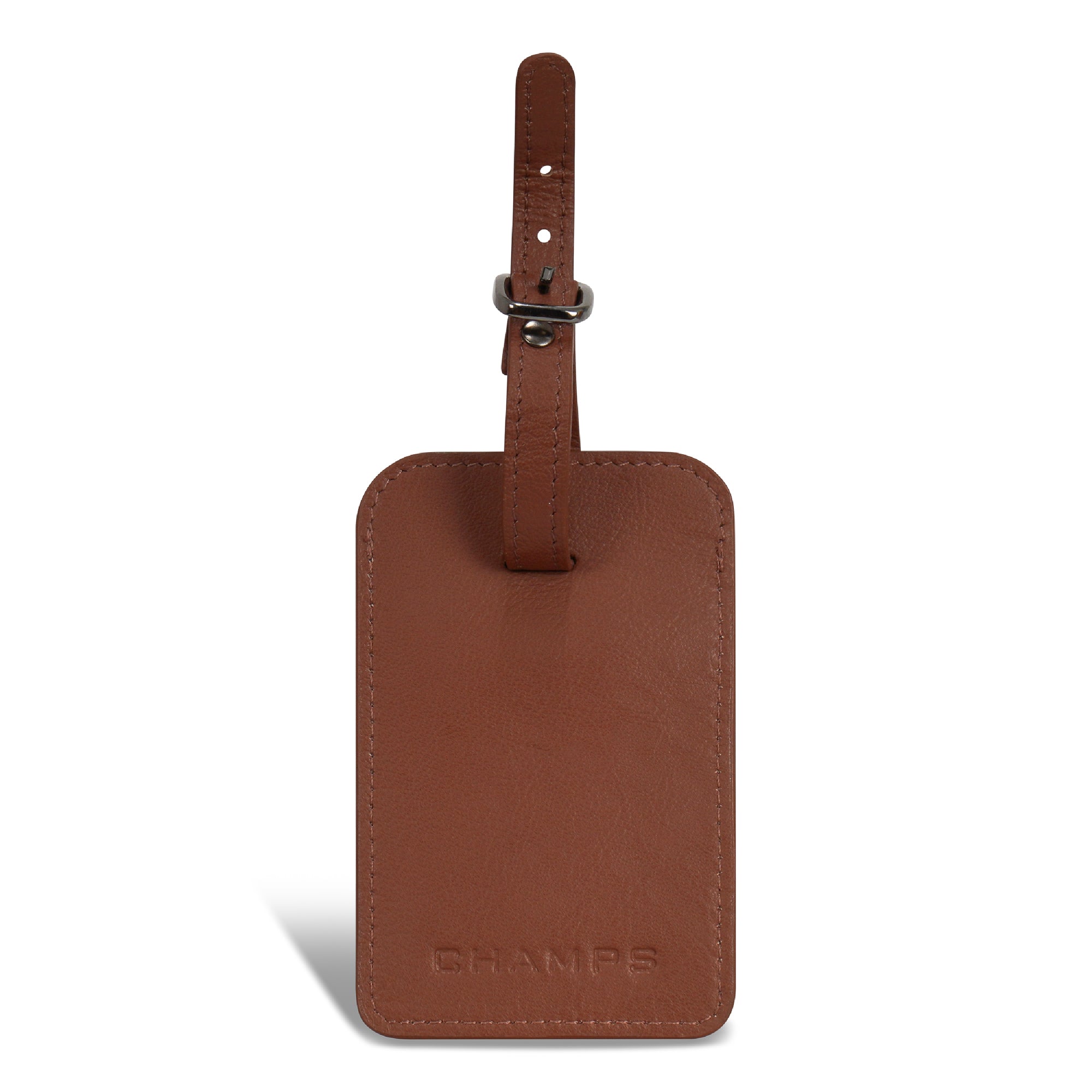 Champs Travel Accessories Brown Champs Onyx Leather Luggage Tags