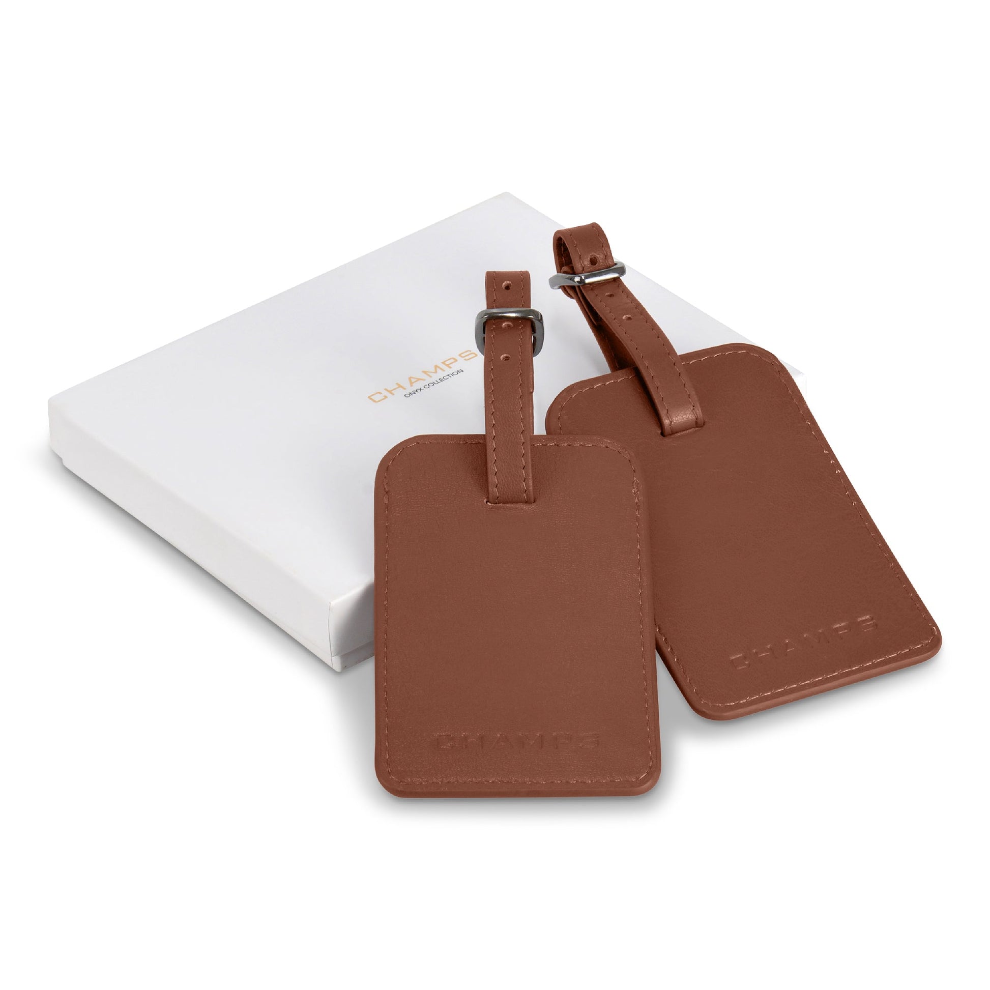Champs Travel Accessories Champs Onyx Leather Luggage Tags