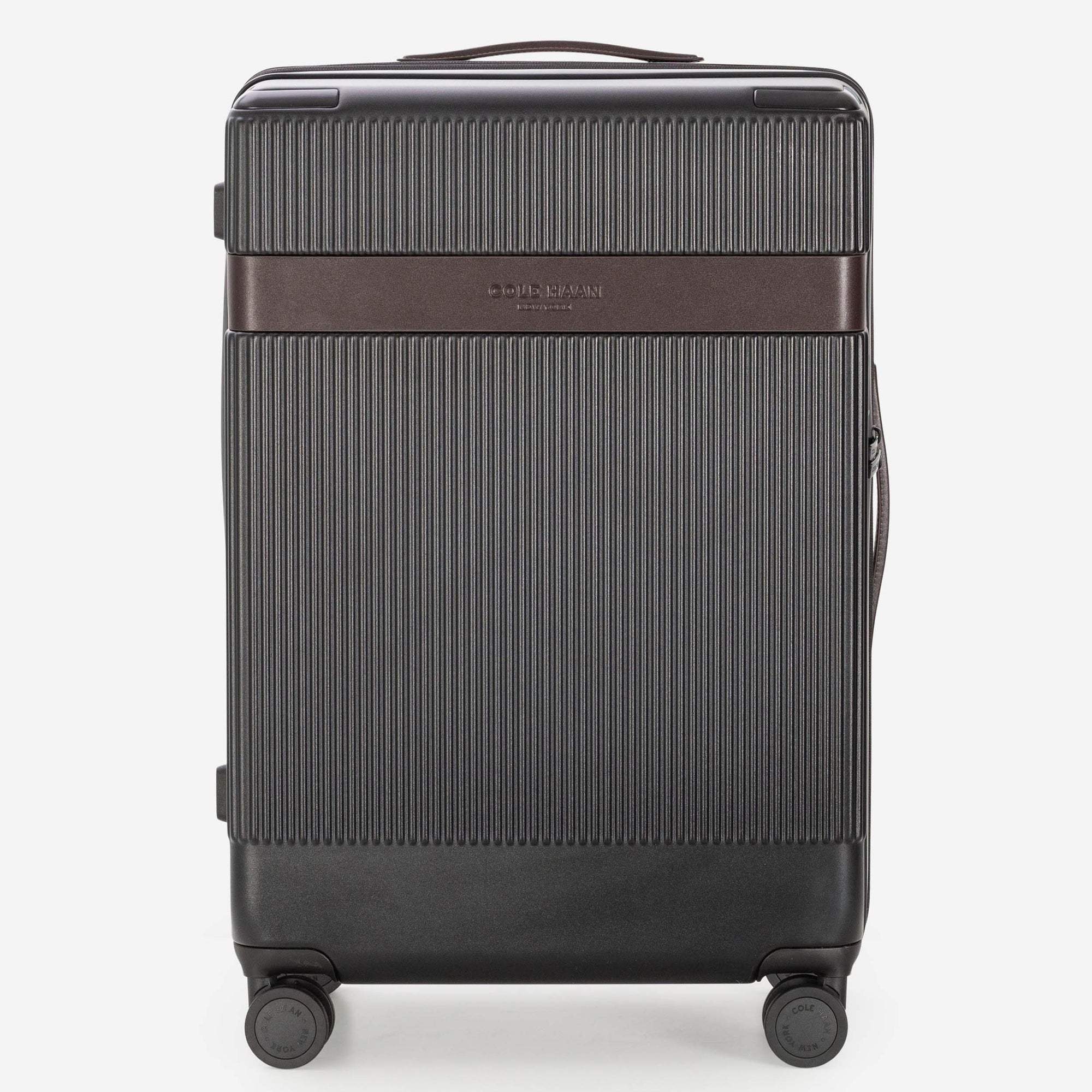 Cole Haan Luggage DNA Black/DNA Dark Chocolate Cole Haan Heritage Pro Premium Hardside Medium Checked Luggage
