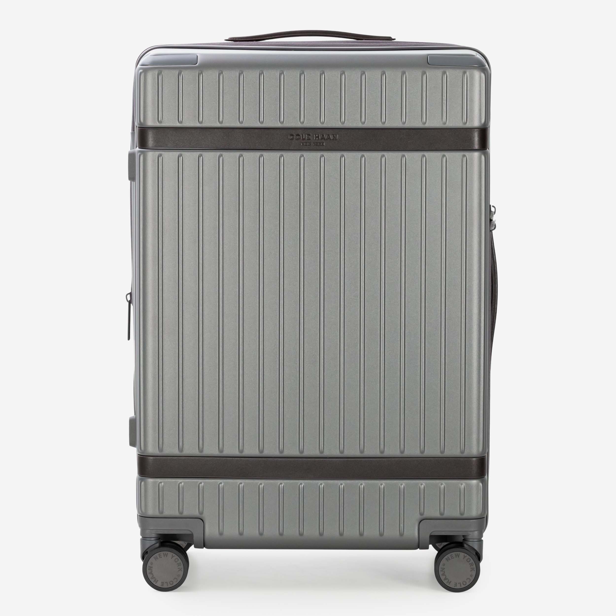 Cole Haan Luggage Gray Pinstripe/DNA Dark Chocolate Cole Haan Legacy Grand Premium Hardside Medium Checked Luggage