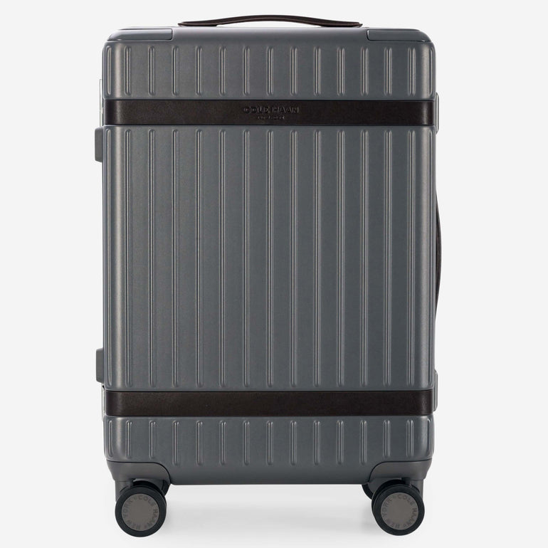 Cole Haan Luggage Gray Pinstripe/DNA Dark Chocolate Cole Haan Legacy Grand Pro Premium Hardside Carry-On Luggage