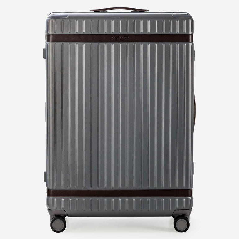Cole Haan Luggage Gray Pinstripe/DNA Dark Chocolate Cole Haan Legacy Grand Pro Premium Hardside Large Checked Luggage
