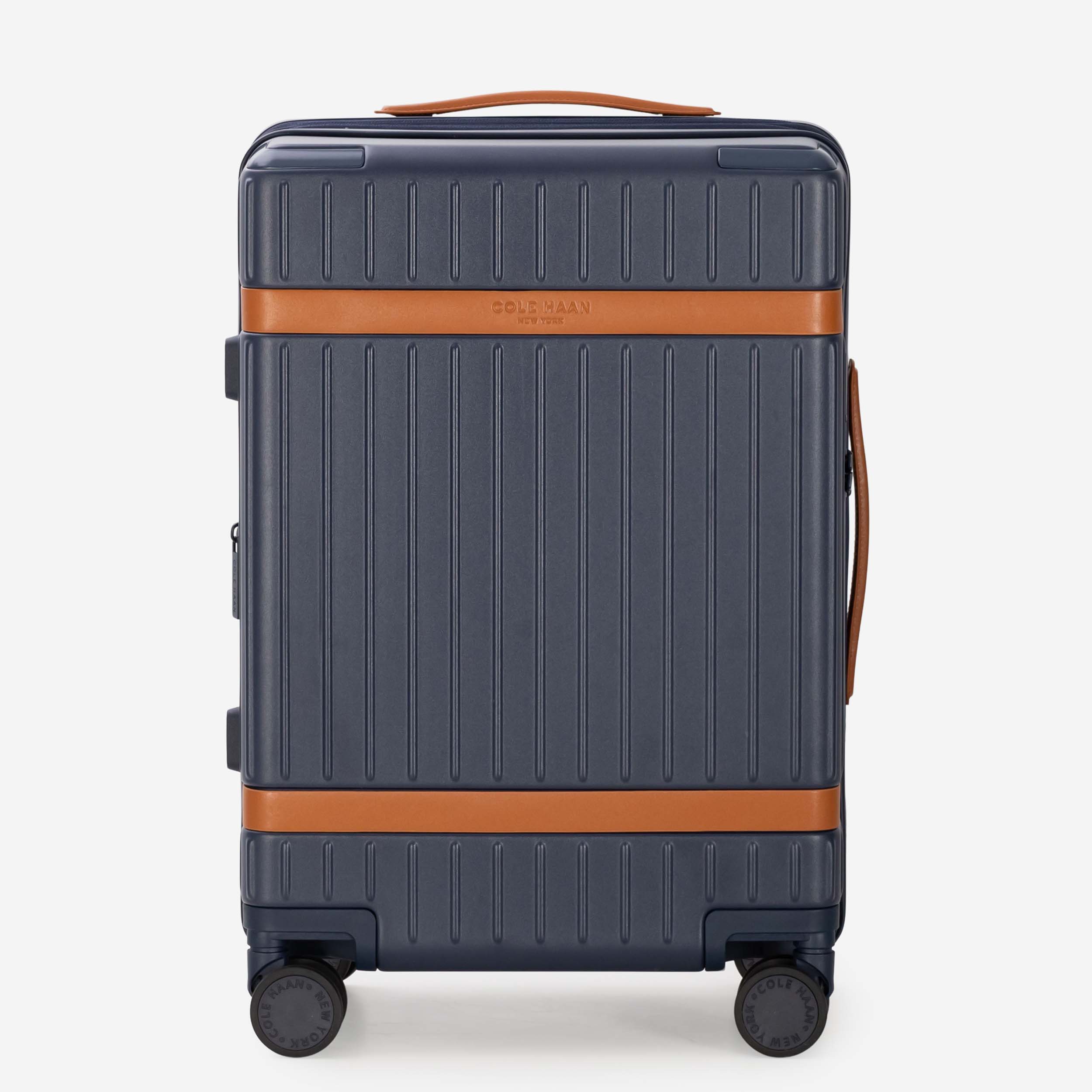 Cole Haan Luggage Navy Blazer/British Tan Cole Haan Legacy Grand Premium Hardside Carry-On Luggage