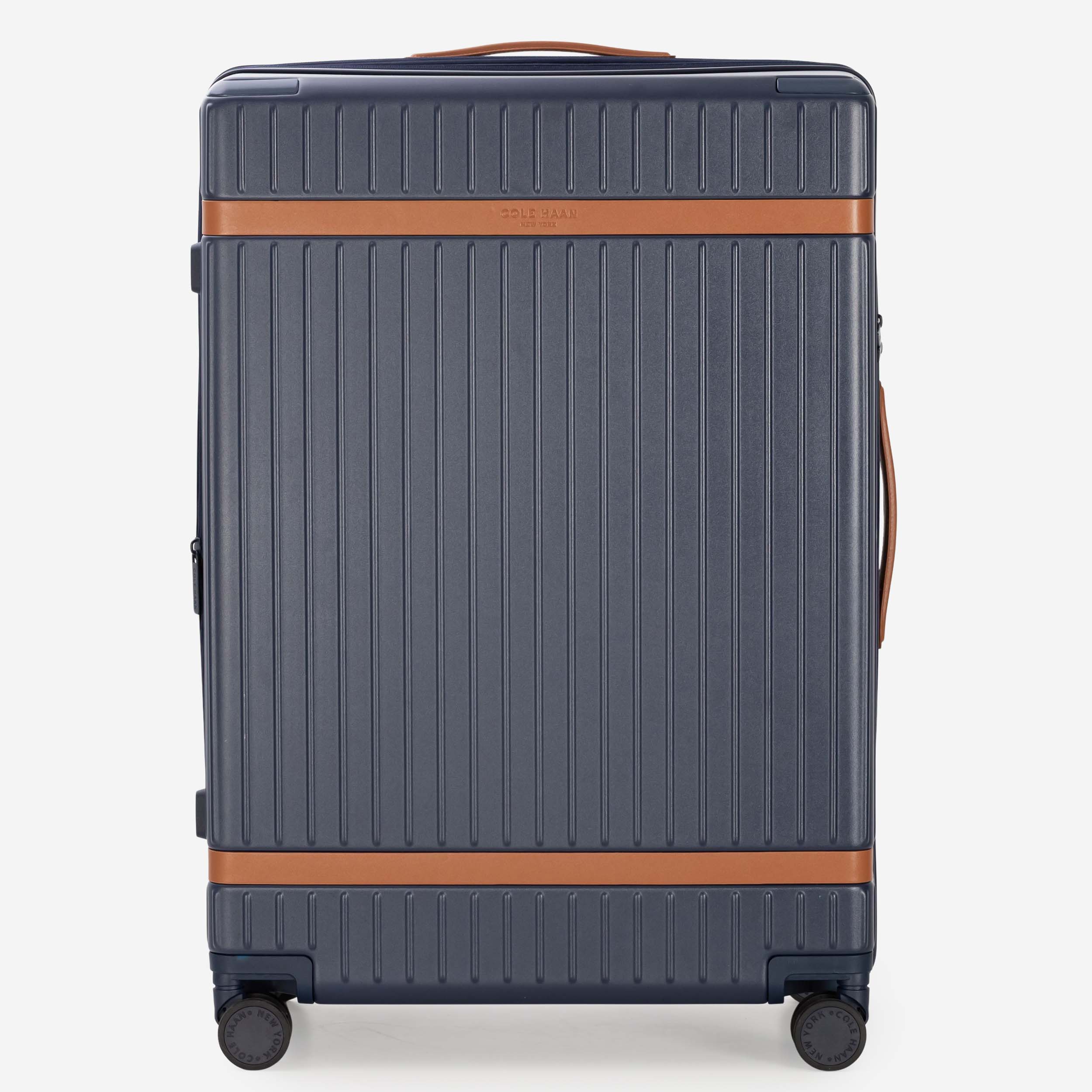 Cole Haan Luggage Navy Blazer/British Tan Cole Haan Legacy Grand Premium Hardside Large Checked Luggage