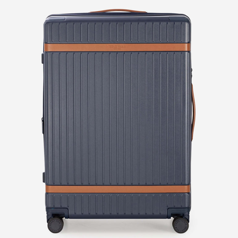 Cole Haan Luggage Navy Blazer/British Tan Cole Haan Legacy Grand Premium Hardside Large Checked Luggage