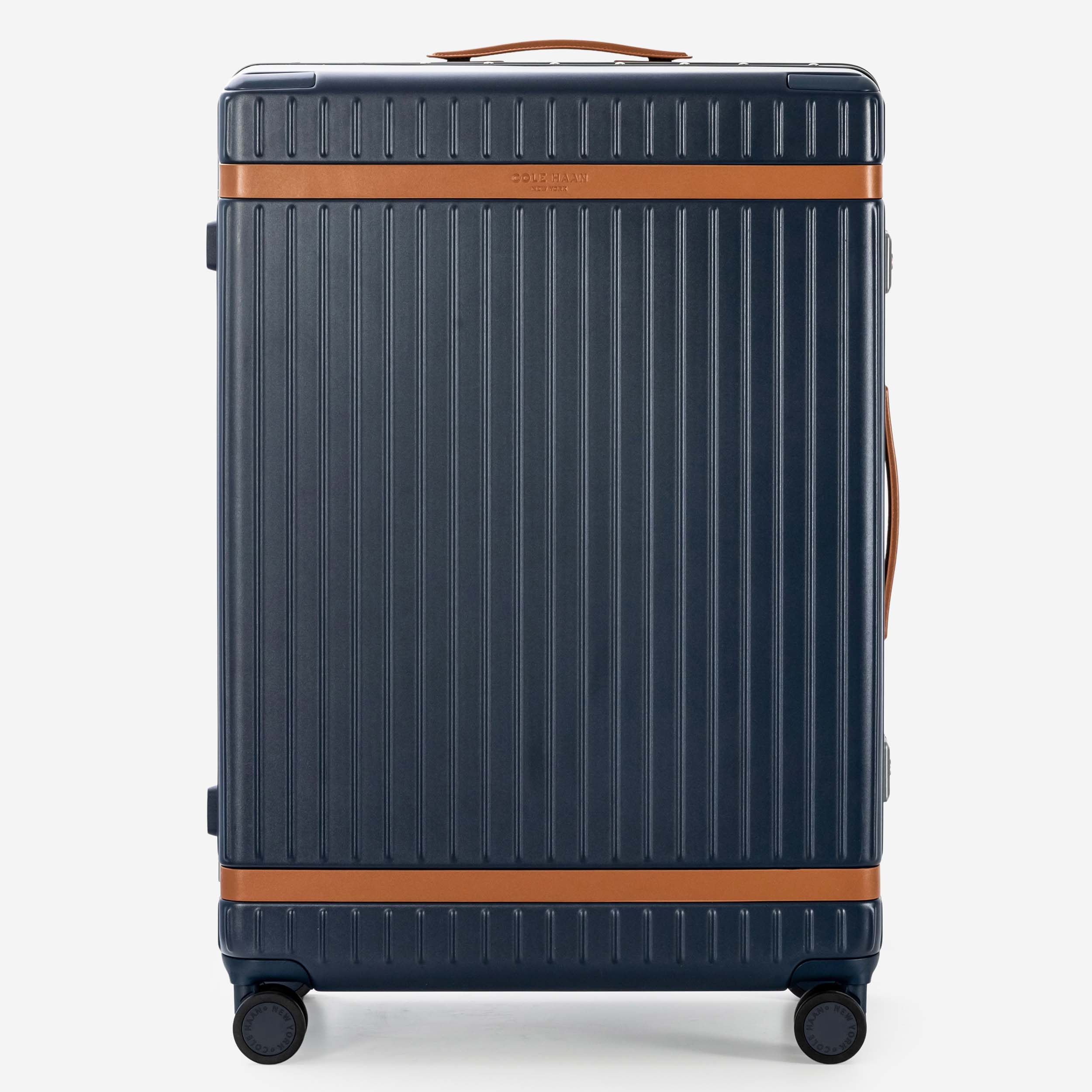 Cole Haan Luggage Navy Blazer/British Tan Cole Haan Legacy Grand Pro Premium Hardside Large Checked Luggage