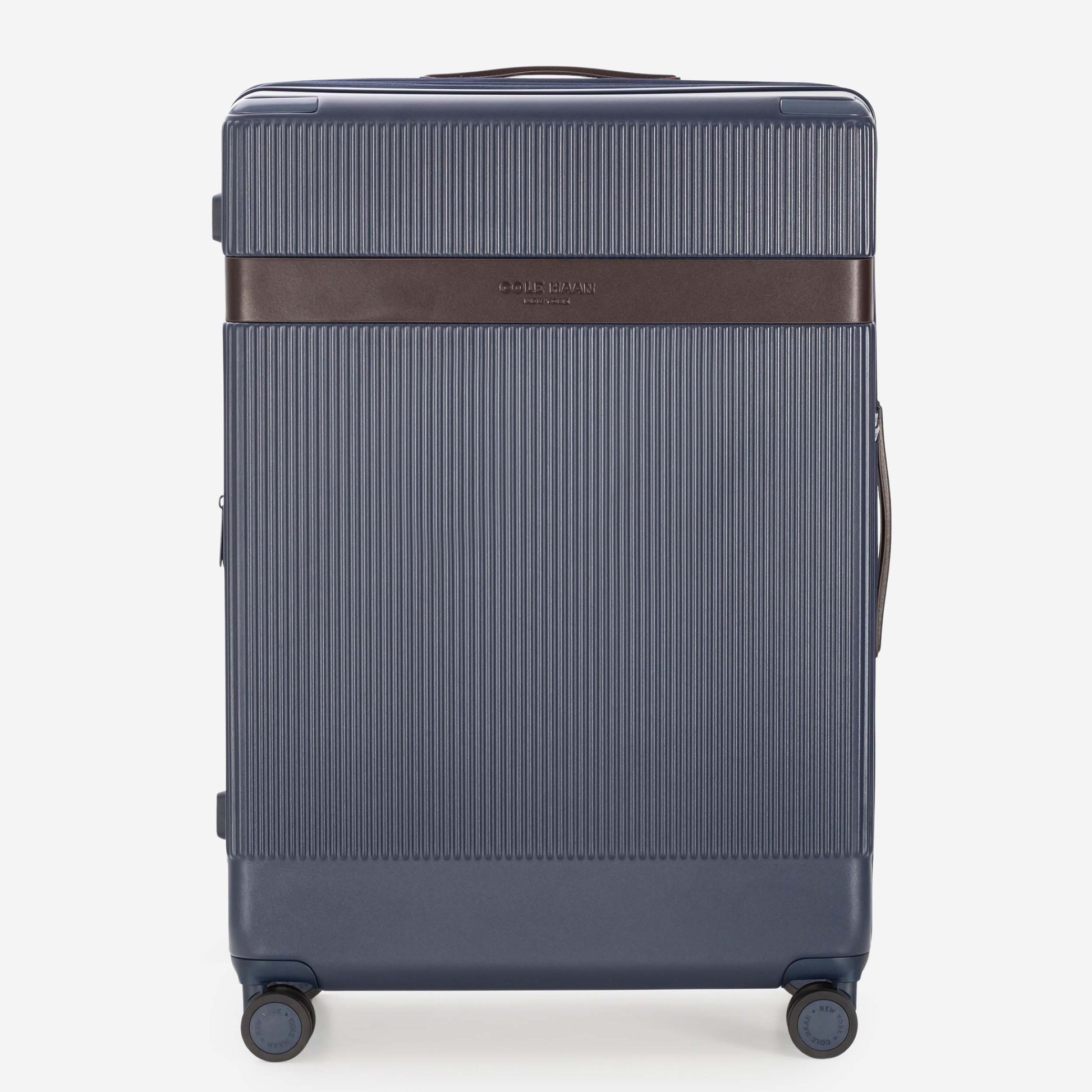 Cole Haan Luggage Navy Blazer/DNA Dark Chocolate Cole Haan Heritage Pro Premium Hardside Large Checked Luggage