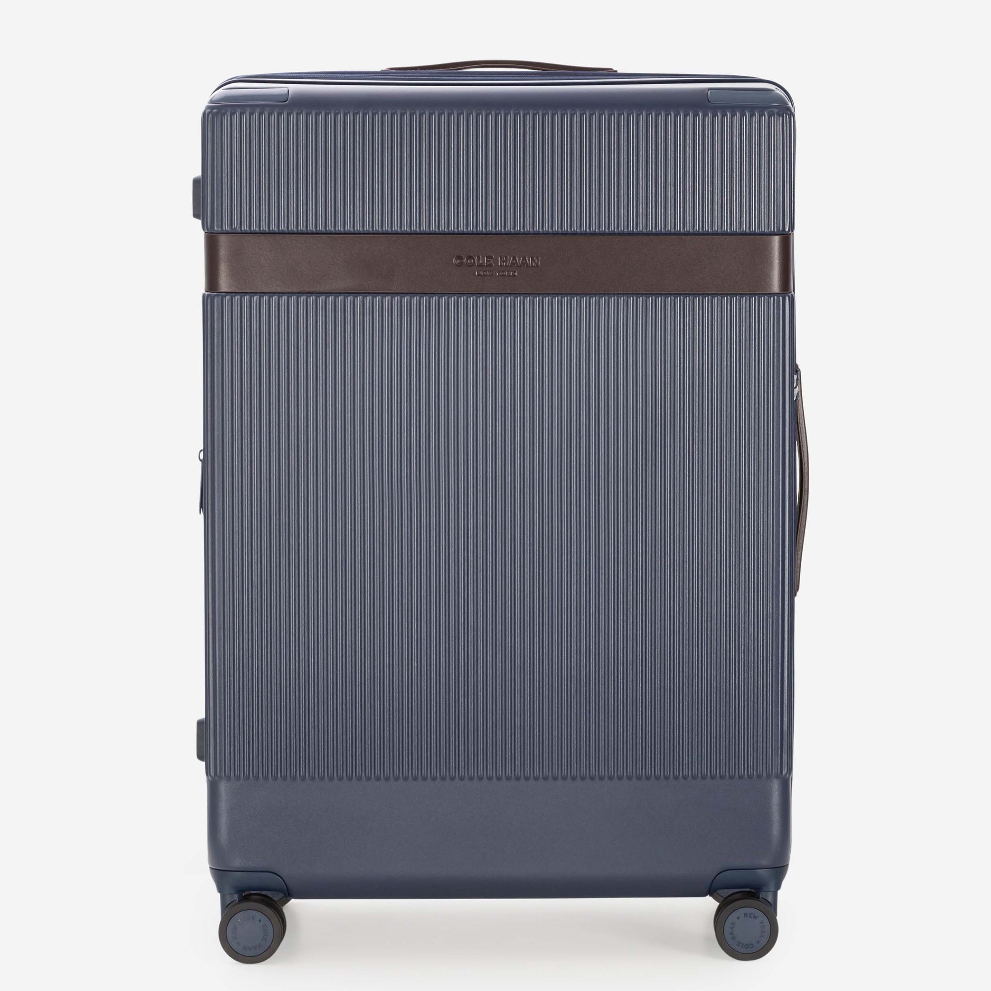 Cole Haan Luggage Navy Blazer/DNA Dark Chocolate Cole Haan Heritage Pro Premium Hardside Large Checked Luggage