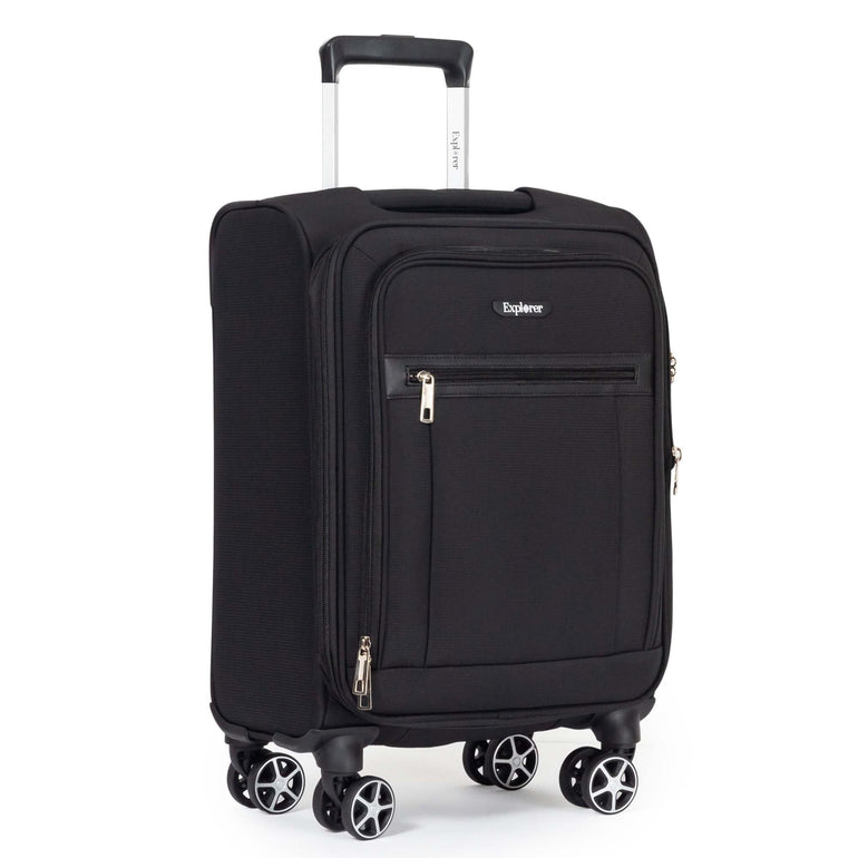 Explorer Luggage Black Explorer Onyx Carry-On Expandable Spinner Luggage