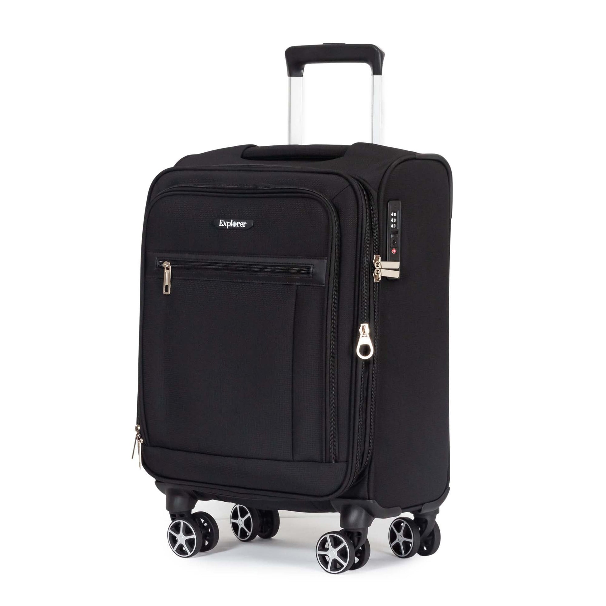 Explorer Luggage Black Explorer Onyx Carry-On Expandable Spinner Luggage