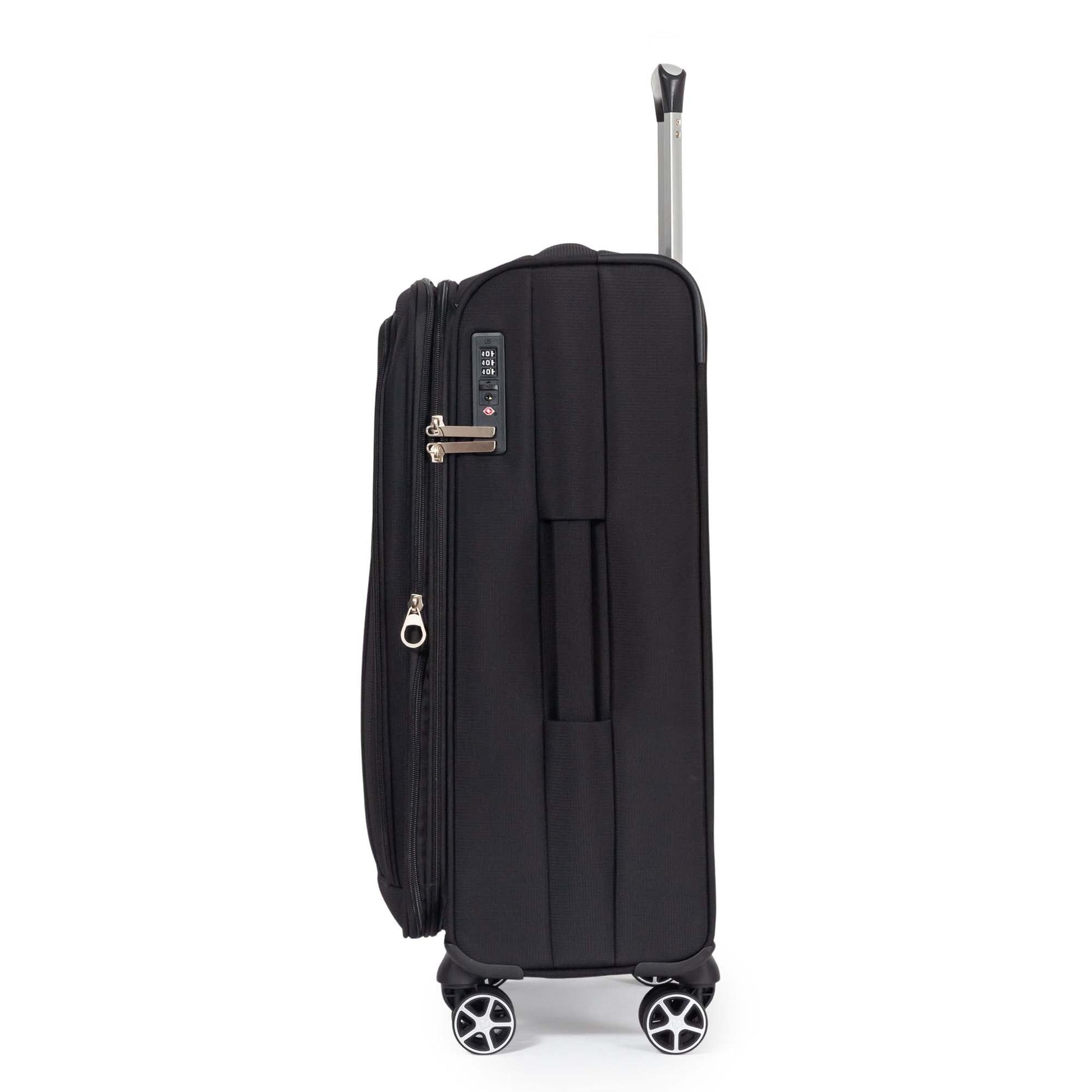Explorer Luggage Black Explorer Onyx Medium Expandable Spinner Luggage