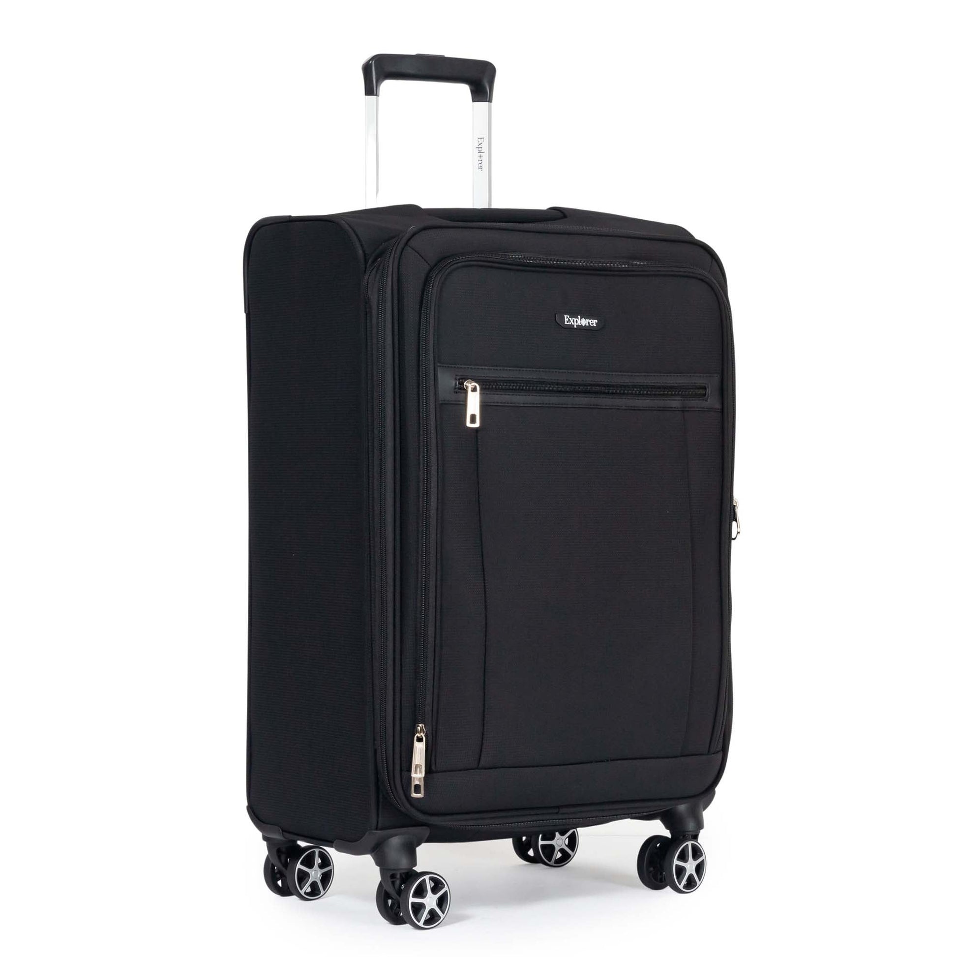 Explorer Luggage Black Explorer Onyx Medium Expandable Spinner Luggage