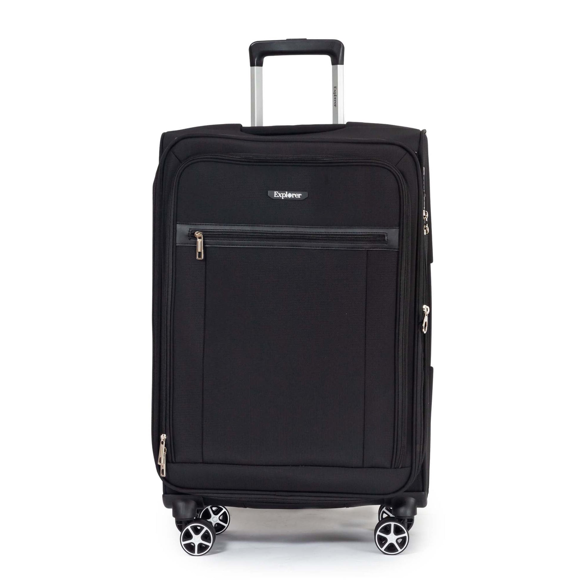 Explorer Luggage Black Explorer Onyx Medium Expandable Spinner Luggage