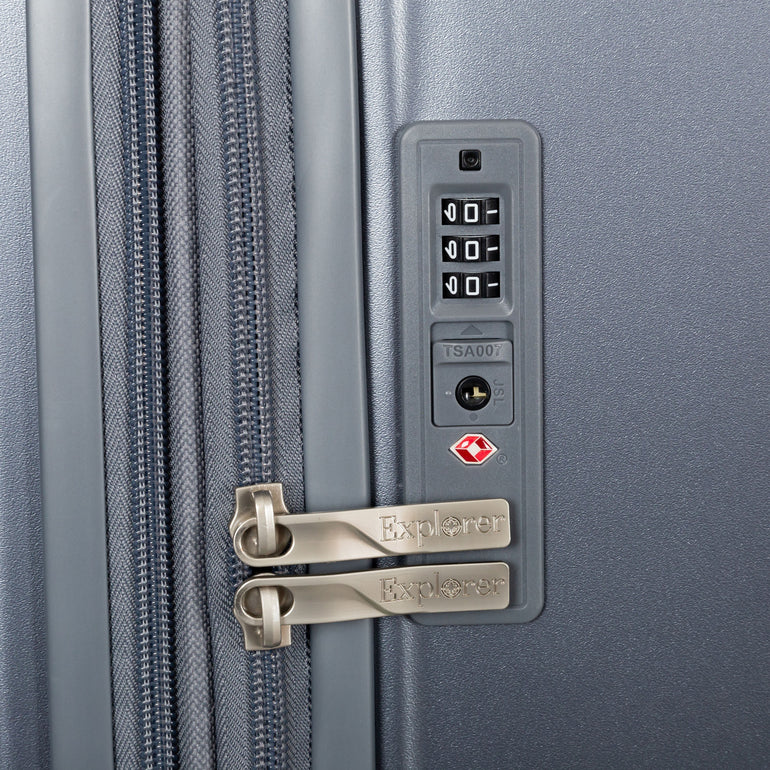 Explorer Luggage Explorer Passport Anti-Theft Expandable 2-Piece Luggage Set (Carry-On and Medium)