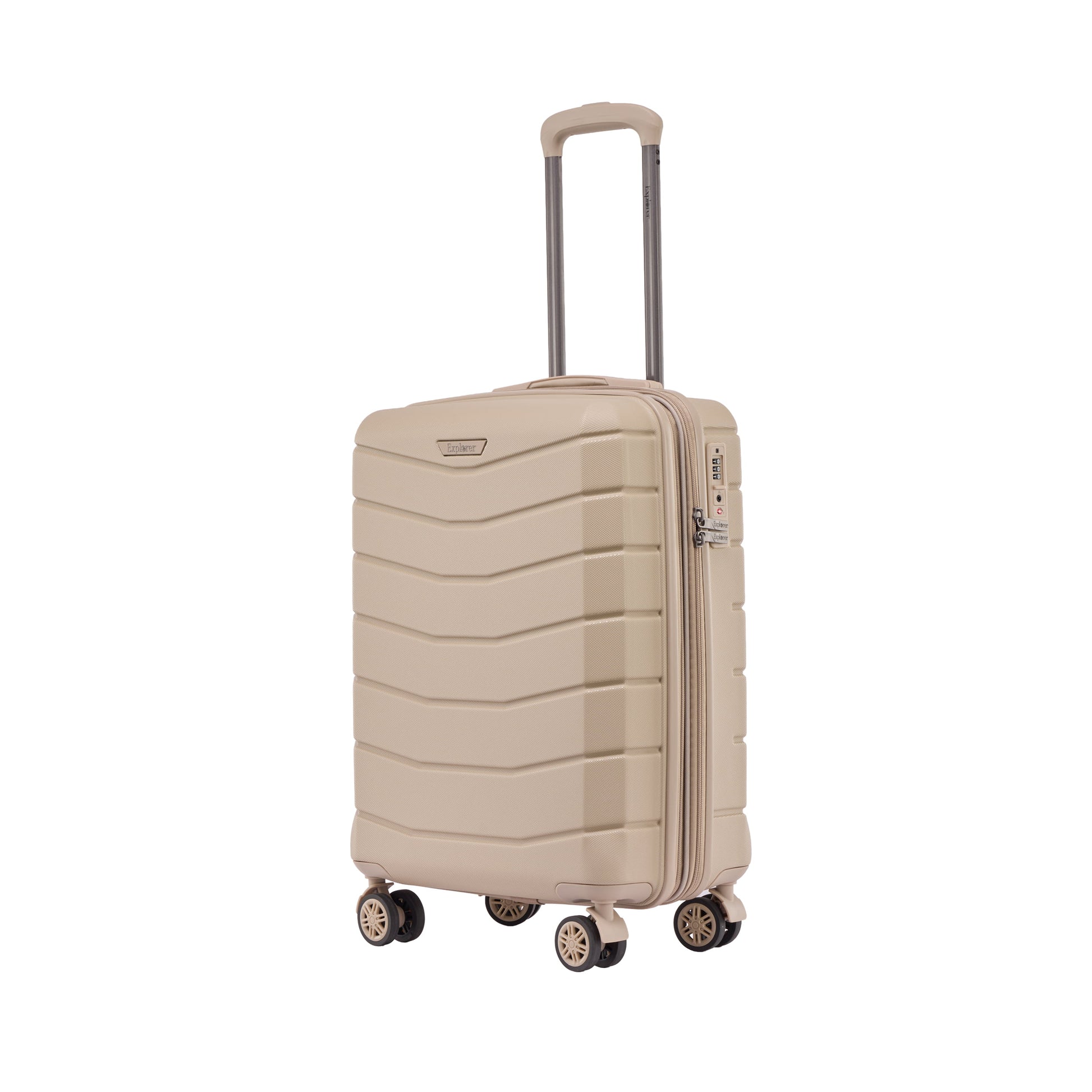 Explorer Luggage Light Beige Explorer Flex Expandable Carry-On Luggage