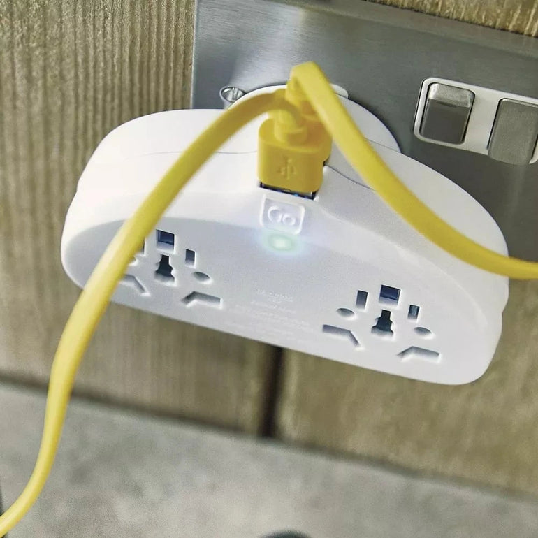 Go Travel Adapter White Go Travel World-EU Adaptor Duo + USB