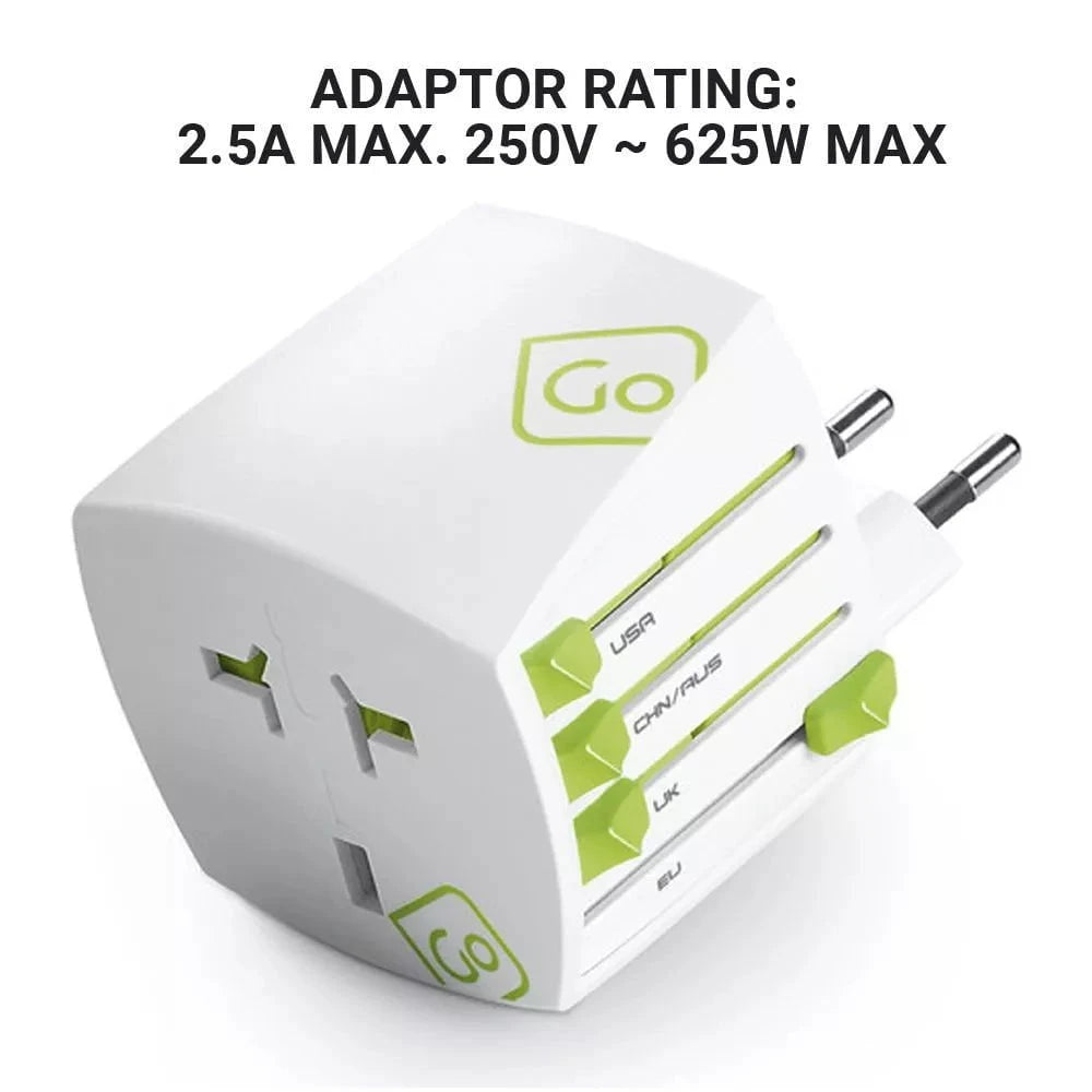 Go Travel Adapter White Go Travel Worldwide Adaptor (Unearthed)