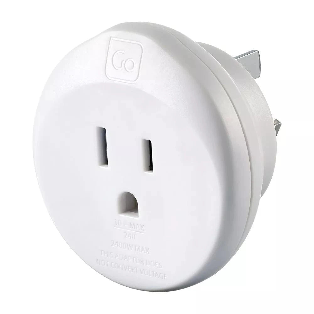 Go Travel Adapters White Go Travel USA -AUS/China Adaptor