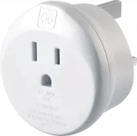 Go Travel Adapters White Go Travel USA-UK Adaptor