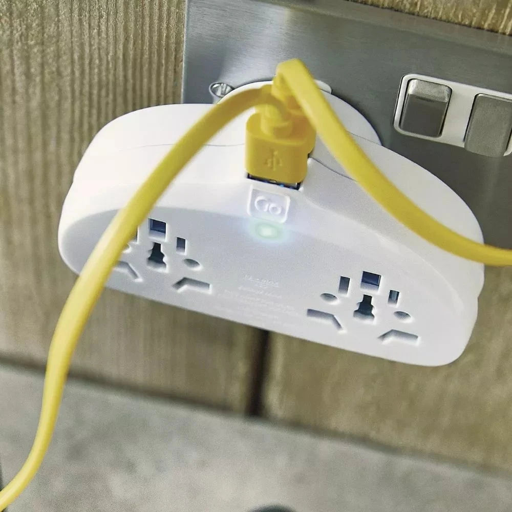 Go Travel Adapters White Go Travel World-UK Duo Adaptor + USB