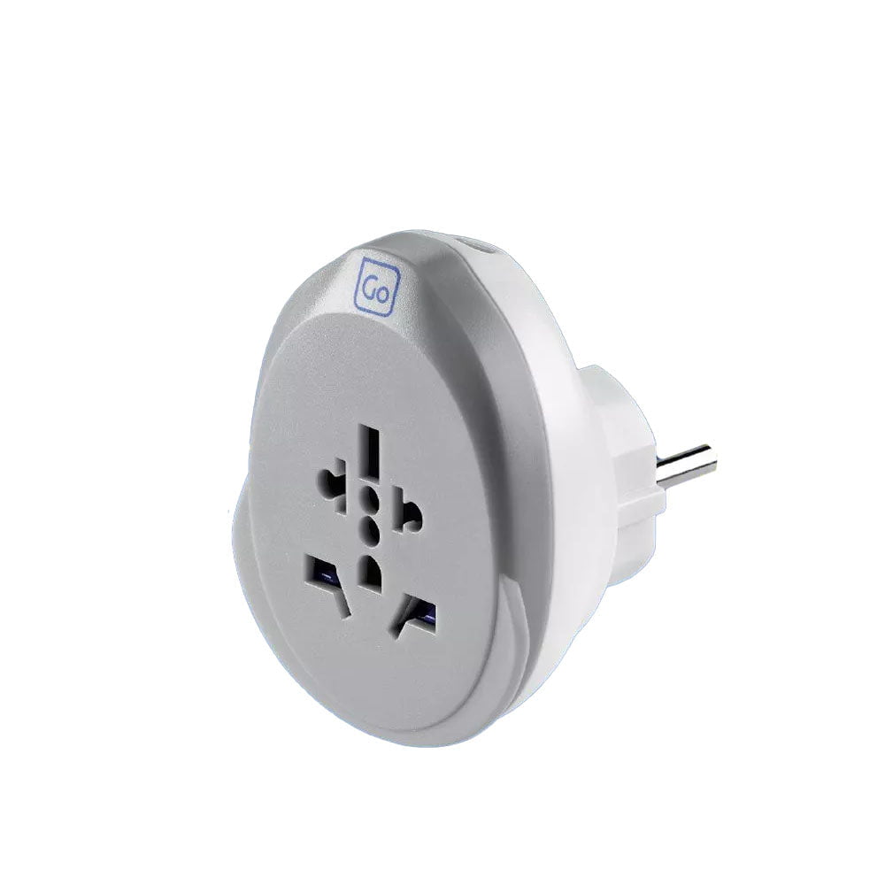 Go Travel Adapters White/Grey Go Travel World - EU USB-C Adaptor + (25W)