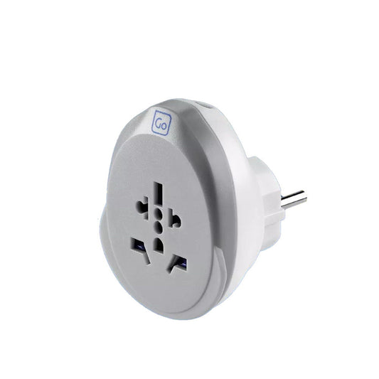 Go Travel Adapters White/Grey Go Travel World - EU USB-C Adaptor + (25W)