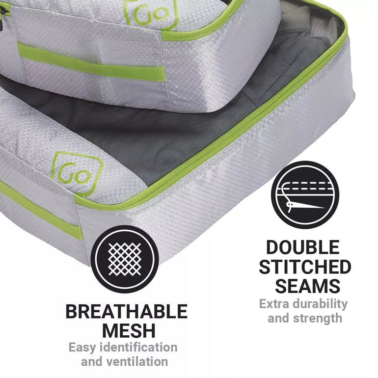Go Travel Travel Accessories Grey/Green Go Travel Deeper Packing Cubes
