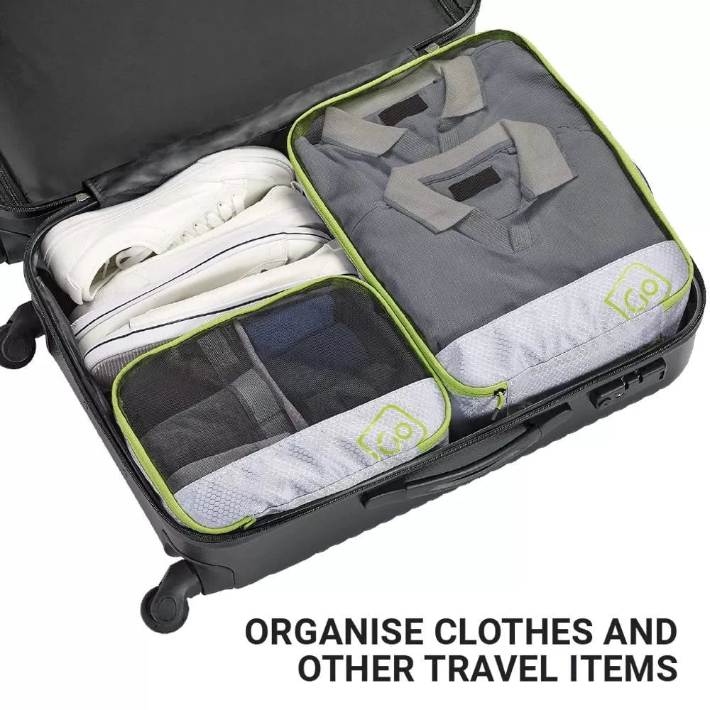 Go Travel Travel Accessories Grey/Green Go Travel Deeper Packing Cubes