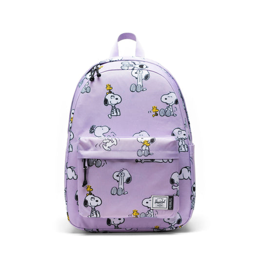Herschel Backpacks Snoopy and Woodstock Pastel Lilac Herschel Peanuts Herschel Classic Backpack - Snoopy and Woodstock Pastel Lilac