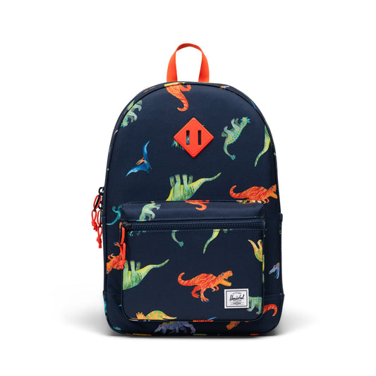 Herschel Backpacks Watercolour Dinos Darkest Navy Herschel Heritage Youth Backpack - Watercolour Dinos Darkest Navy