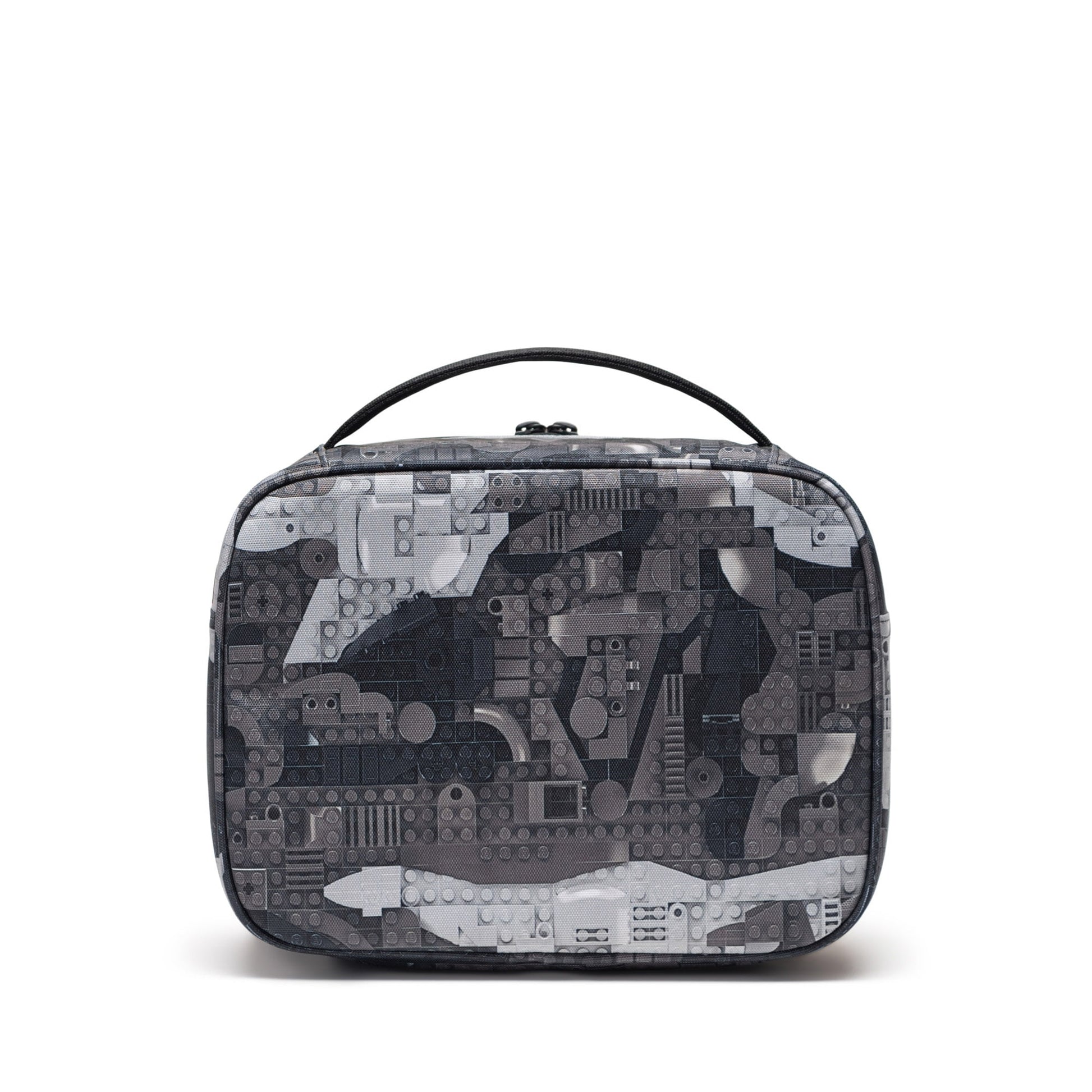 Herschel Lunch Bag Abstract Bricks Black Herschel LEGO Pop Quiz Lunch Box - Abstract Bricks Black