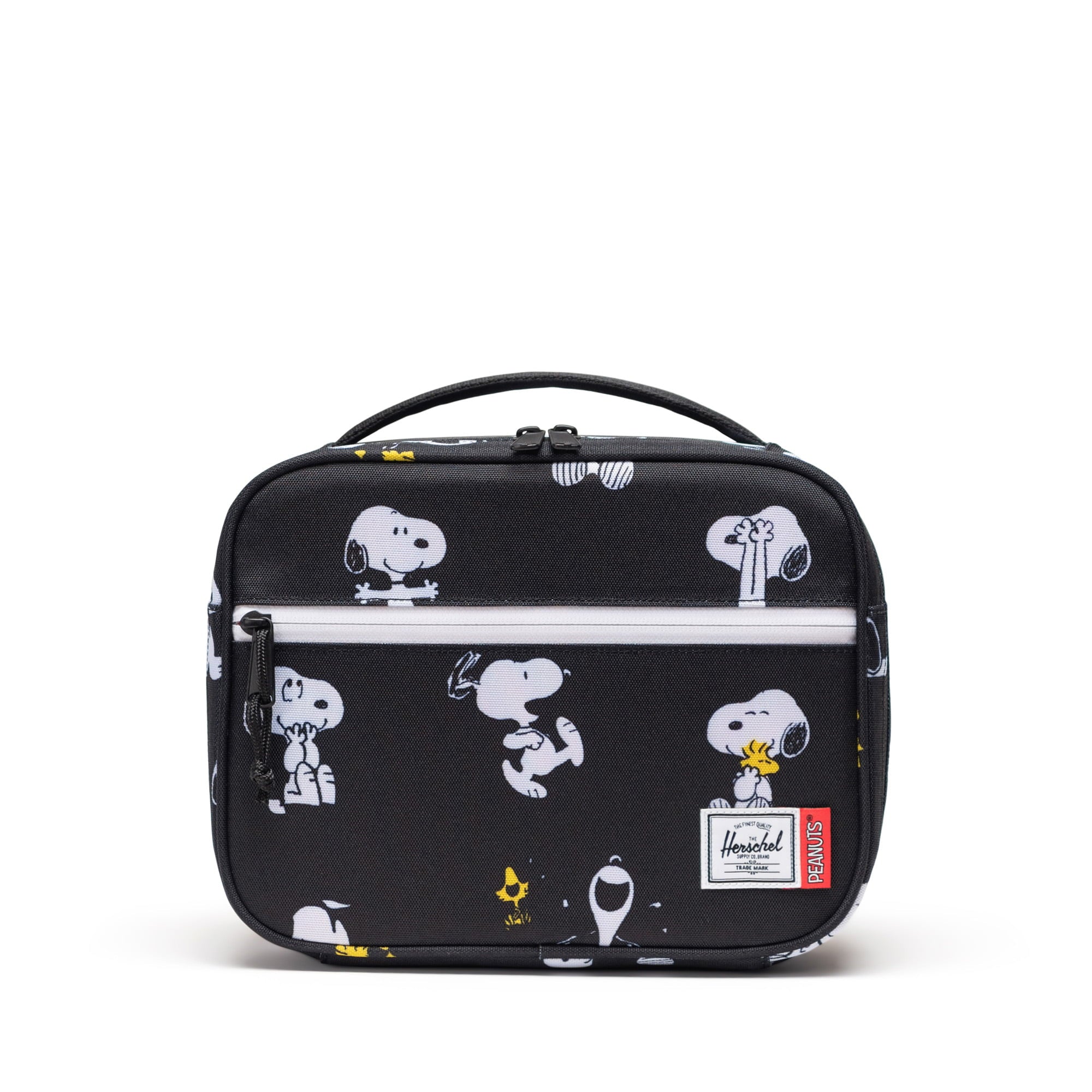Herschel Lunch Bag Snoopy and Woodstock Black Herschel Peanuts Pop Quiz Lunch Box - Snoopy and Woodstock Black