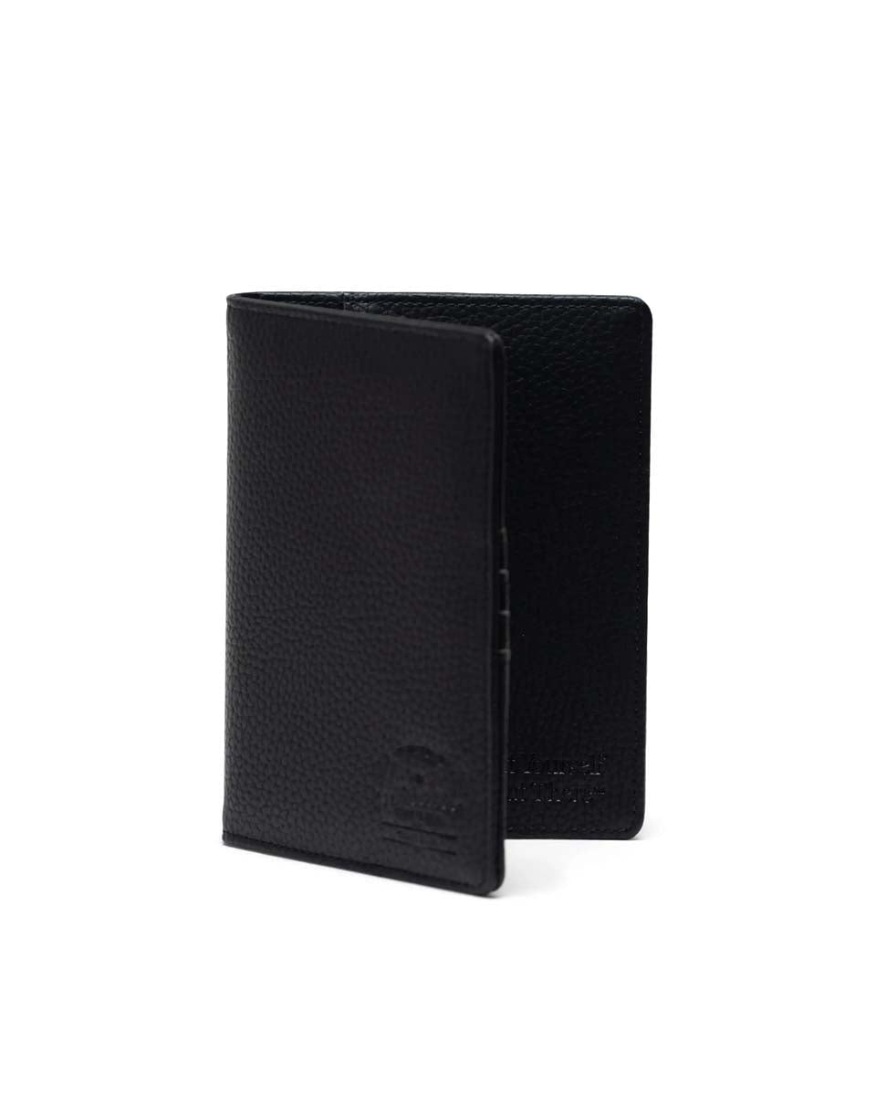 Herschel Passport Case Black Herschel Raynor Passport Holder Vegan Leather - Black