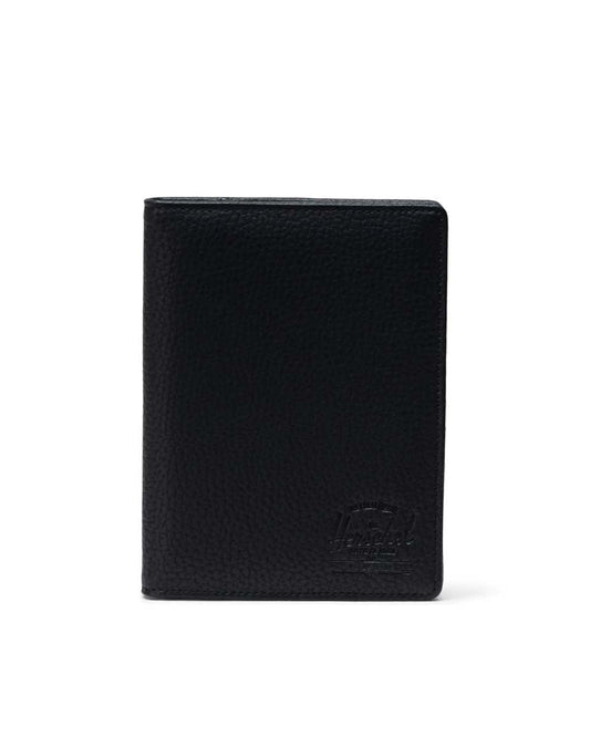 Herschel Passport Case Black Herschel Raynor Passport Holder Vegan Leather - Black