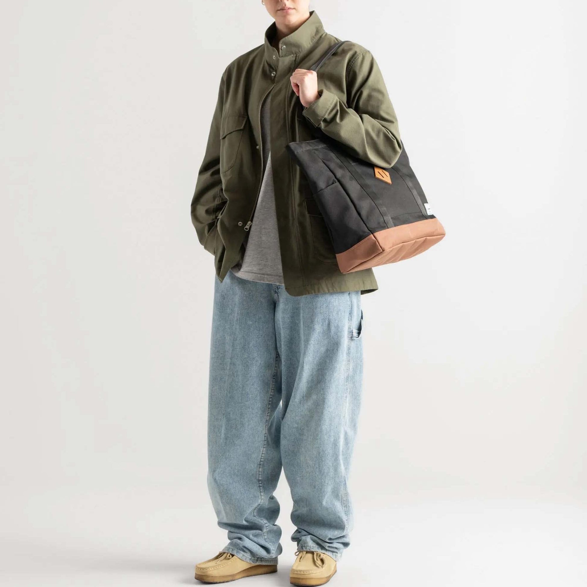 Herschel Tote Bag Vapor Diamond/Charcoal Gray Herschel Heritage Tote - Vapor Diamond/Charcoal Gray
