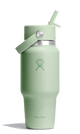 Hydro Flask Water Bottles Aloe Hydro Flask 24oz Wide Mouth Flex Straw Cap Travel Bottle