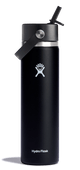 Hydro Flask Water Bottles Black Hydro Flask 24oz Wide Mouth Flex Straw Cap Water Bottle
