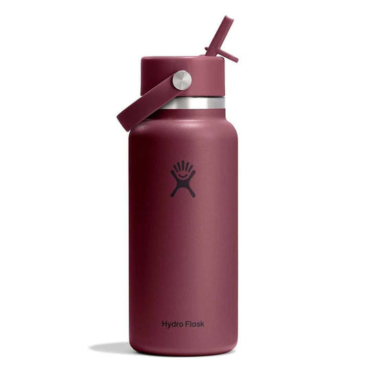 Hydro Flask Water Bottles Burgundy Hydro Flask 32oz Wide Flex Straw Cap