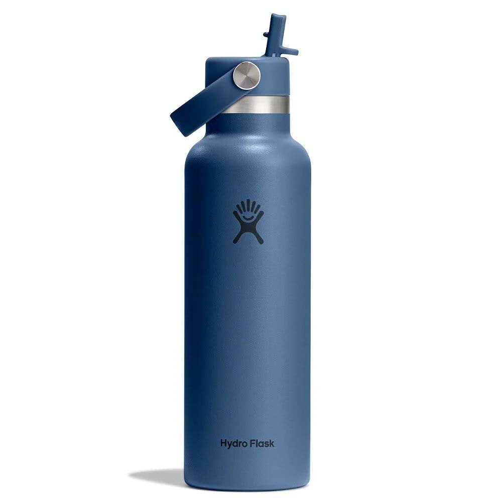 Hydro Flask Water Bottles Harbor Blue Hydro Flask 21oz Standard Flex Straw Cap