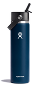 Hydro Flask Water Bottles Indigo Hydro Flask 24oz Wide Mouth Flex Straw Cap Water Bottle