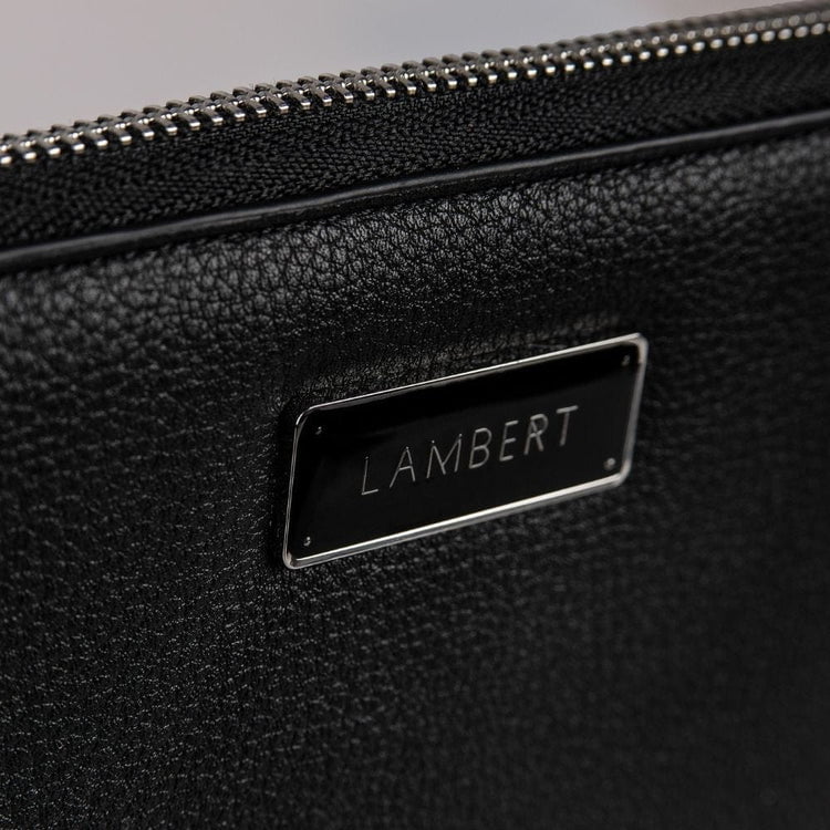 Lambert The Ines - Family Passport Holder in Black Vegan Leather
