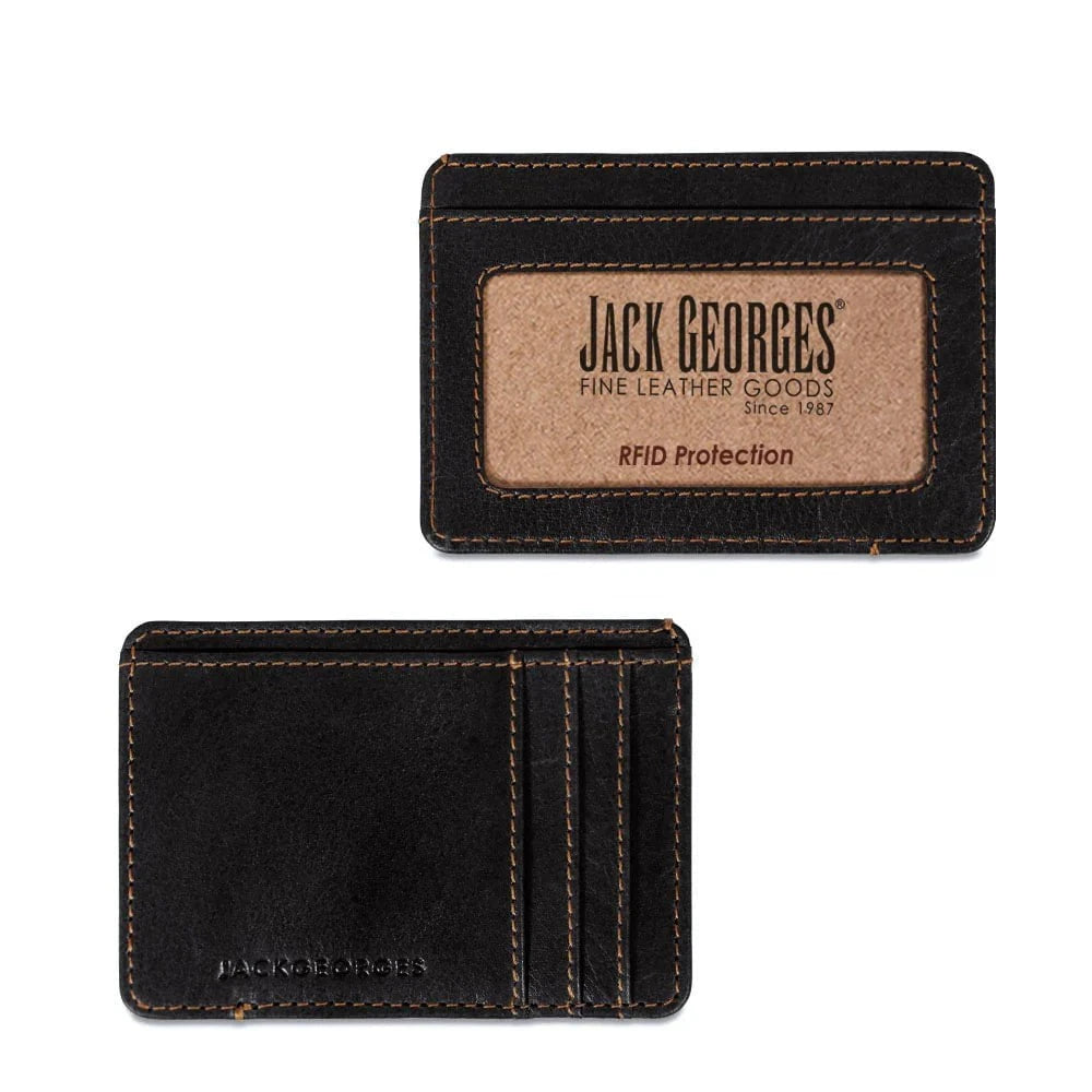 Jack Georges Wallets Black Jack Georges Slim Wallet 