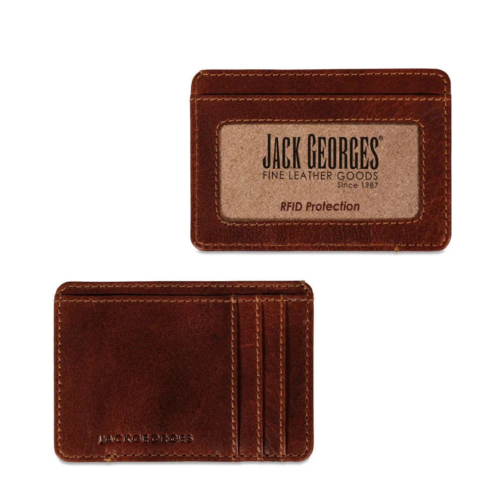 Jack Georges Wallets Brown Jack Georges Slim Wallet 