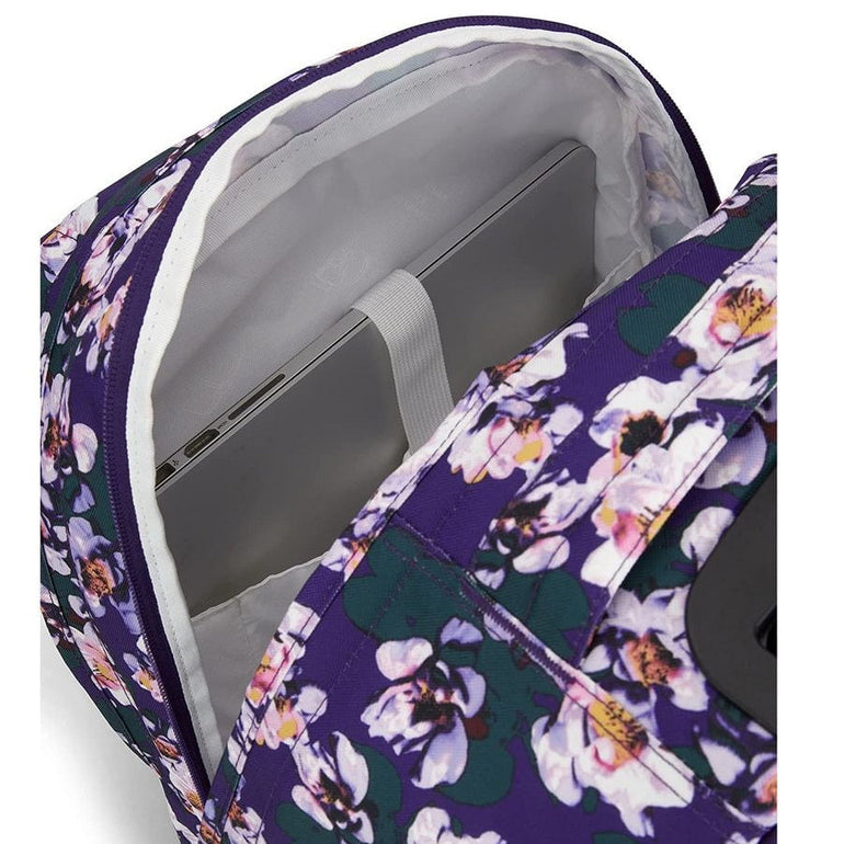 Jansport Backpack on Wheels Purple Petals Jansport Driver 8 Wheeled Backpack - Purple Petals